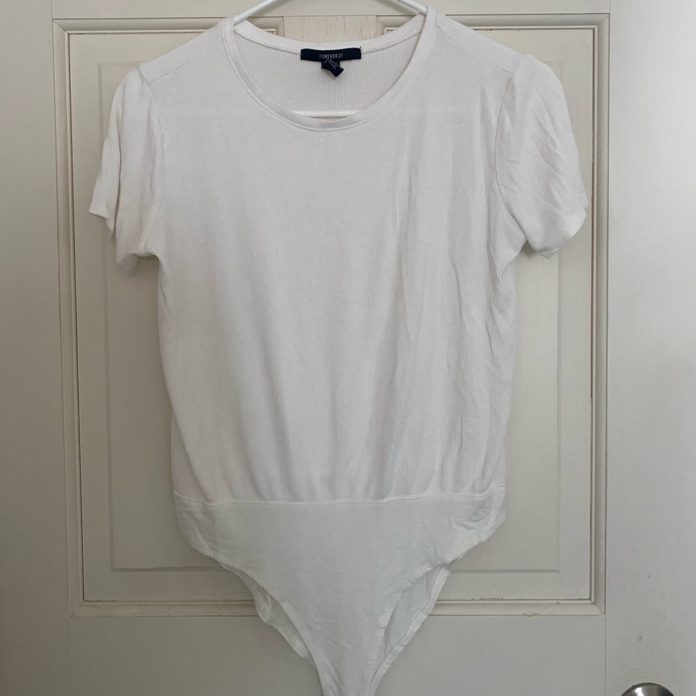 White short sleeve bodysuit